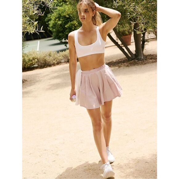 Free People Center Court Short High Rise NWT Aqua Glass Flowy Sz Small - Picture 6 of 6